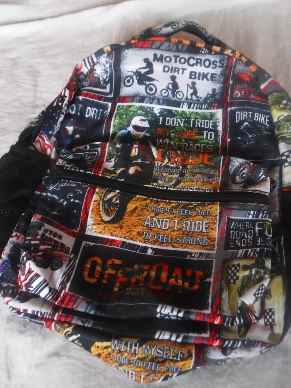 Nerxy motorcross Backpack Dirt Bike for Kids Boys Girls Back to School Motorcro